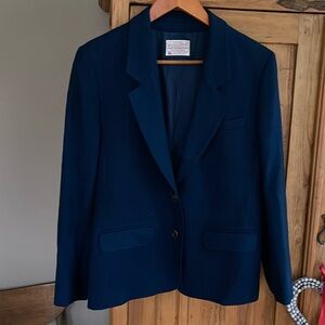 Vintage Women’s Pendleton Wool Navy Blue Blazer